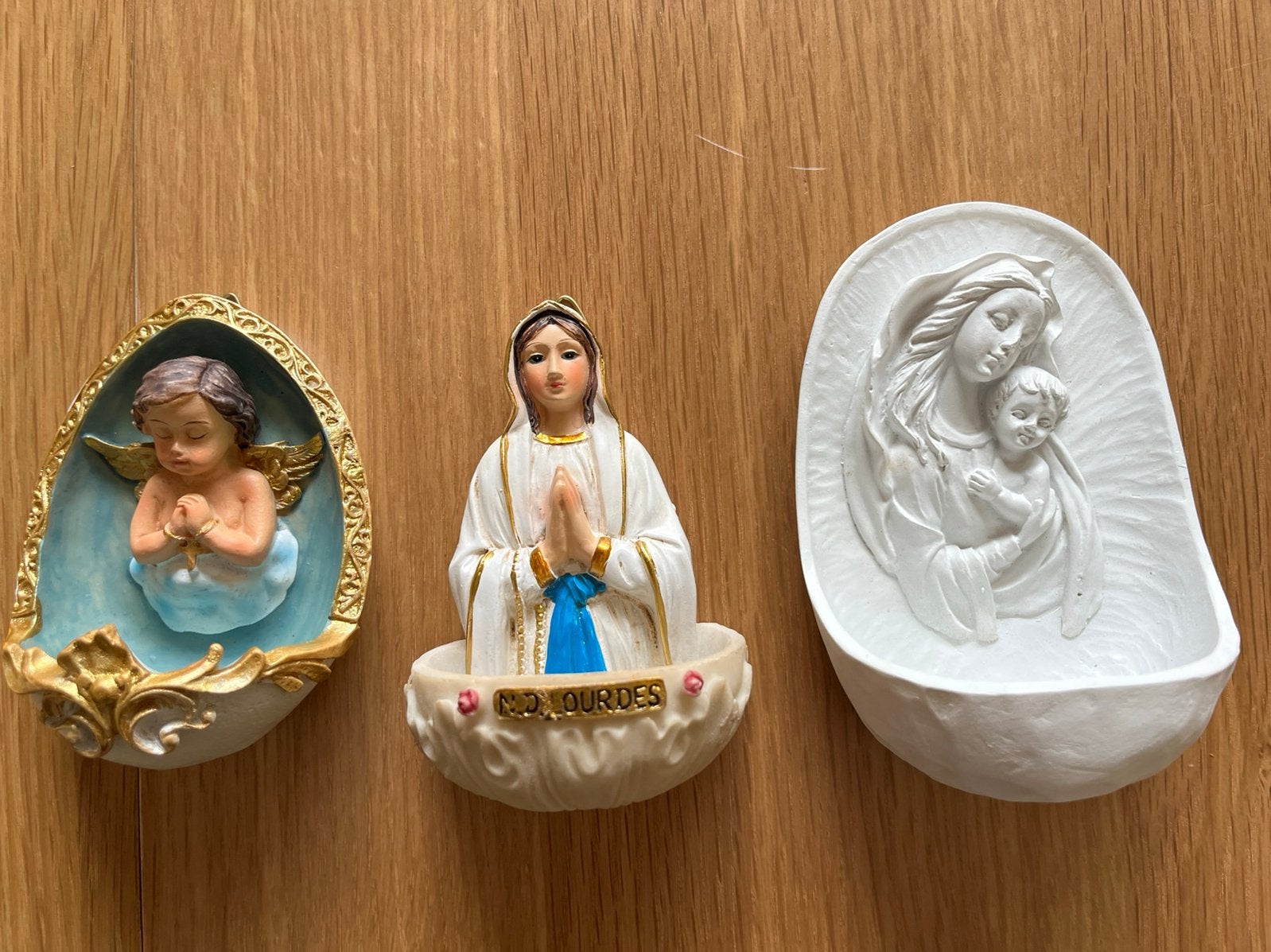 3 x wijwaterbakje wijwatervat wijwater kom 19€ samen, Ophalen of Verzenden, Zo goed als nieuw