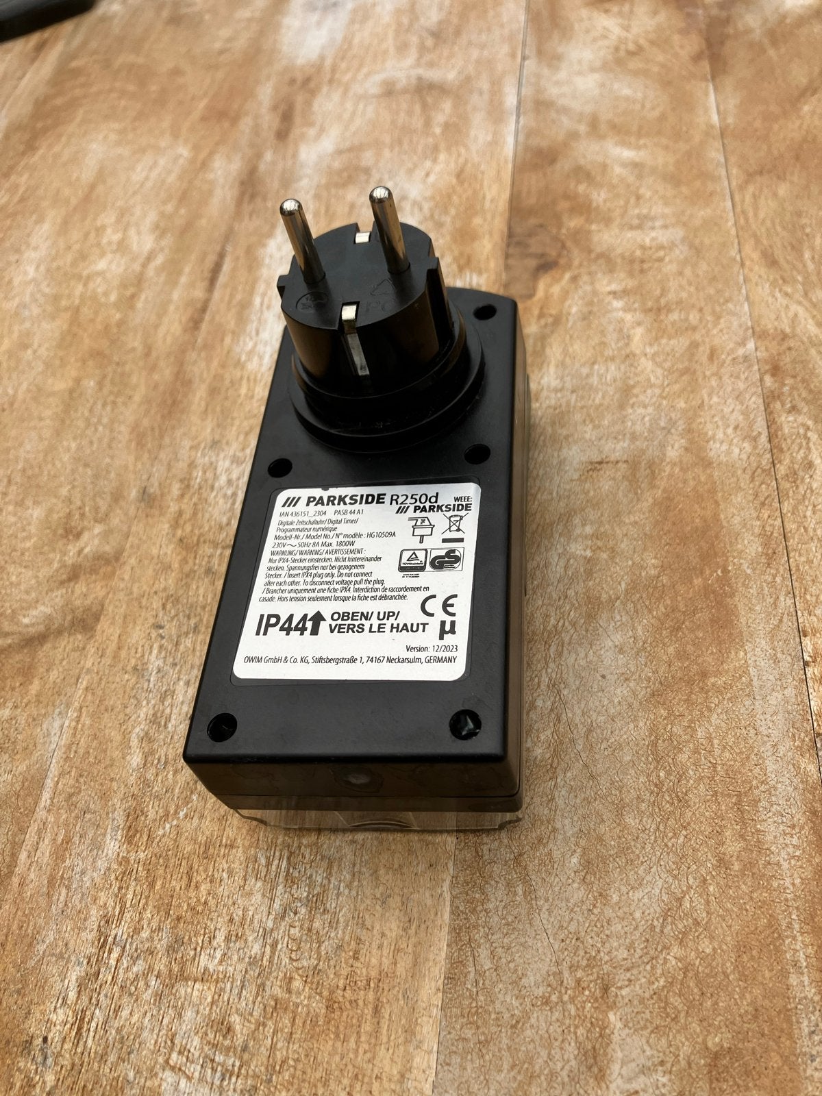 Parkside Tijdschakelaar R250d - IP44 Spatwaterdicht, Ophalen, Zo goed als nieuw, Overige merken, Overige typen