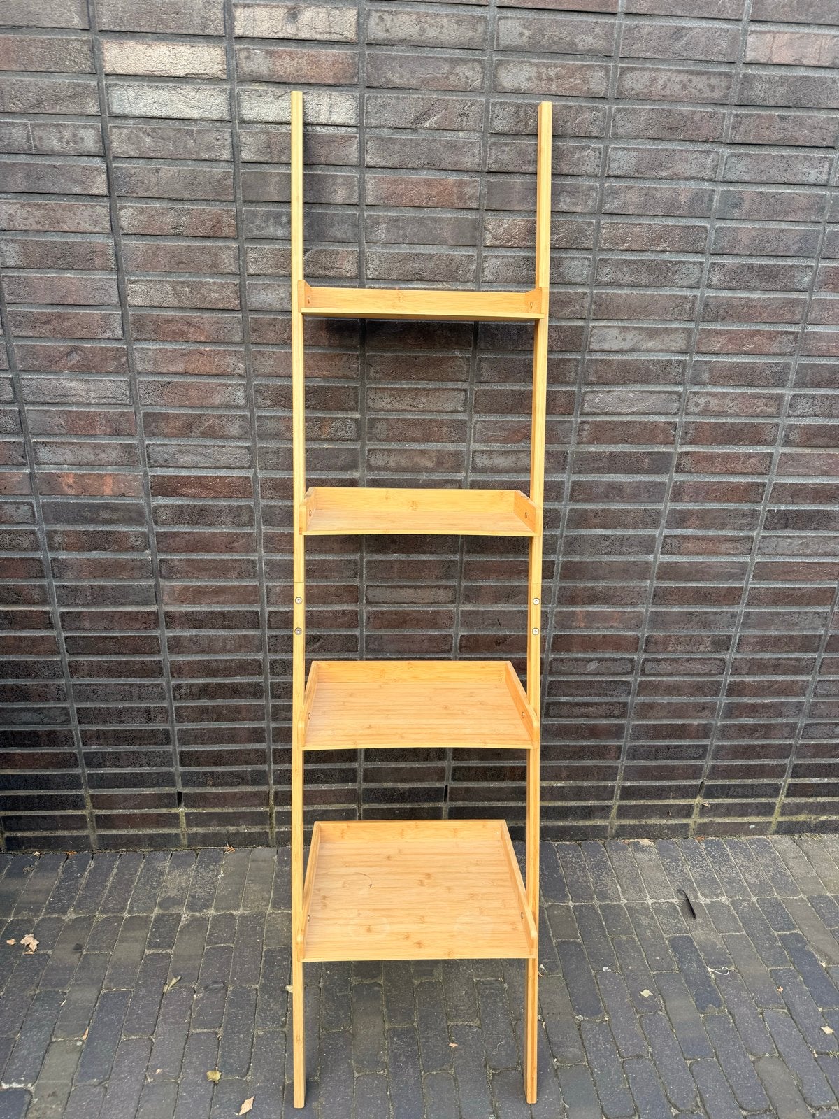 Bamboe ladderrek met 4 planken, Ophalen, Gebruikt