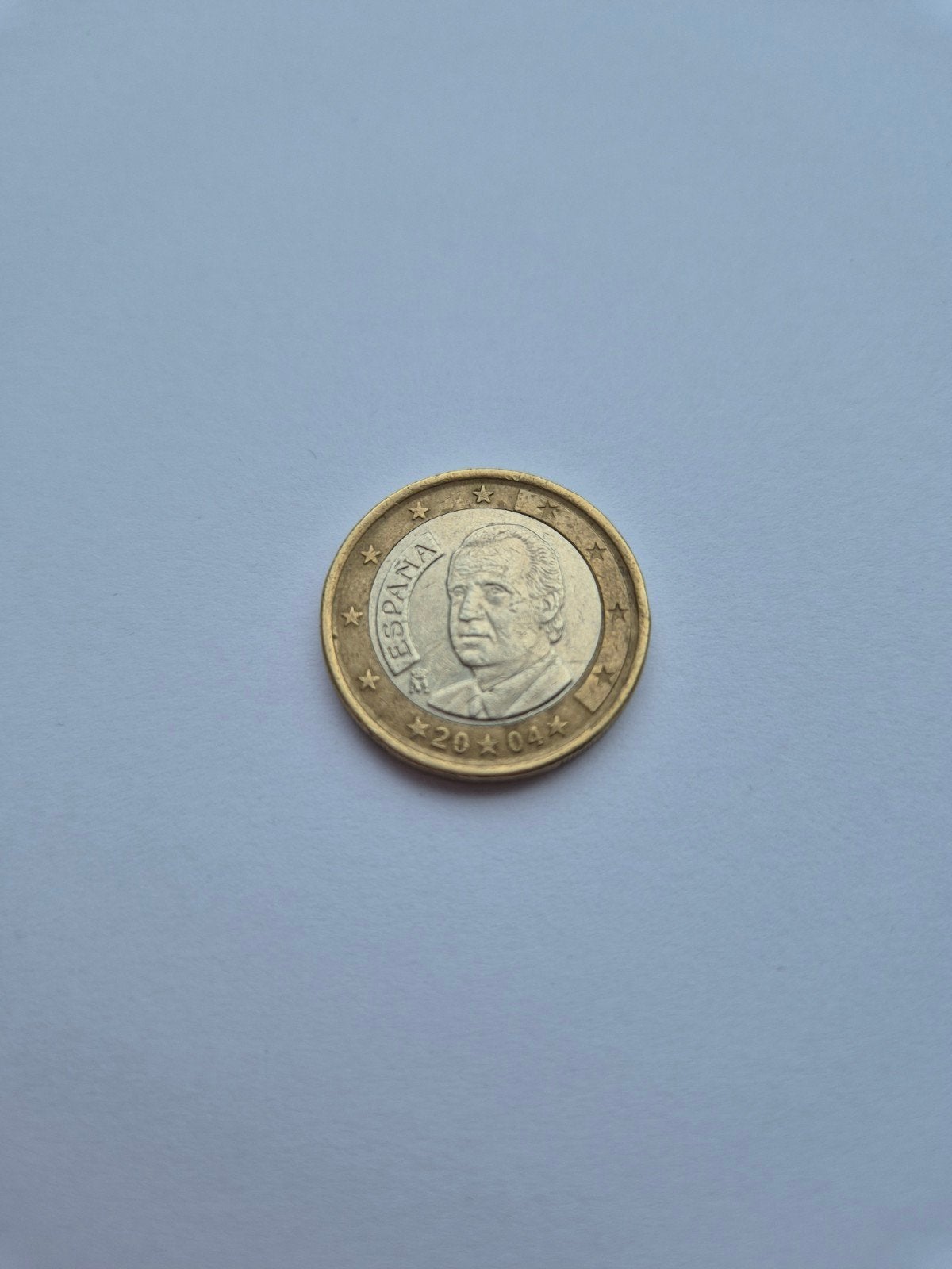 1 Euro munt Spanje 2004 - Koning Juan Carlos I, Ophalen of Verzenden, Spanje, 1 euro, Losse munt