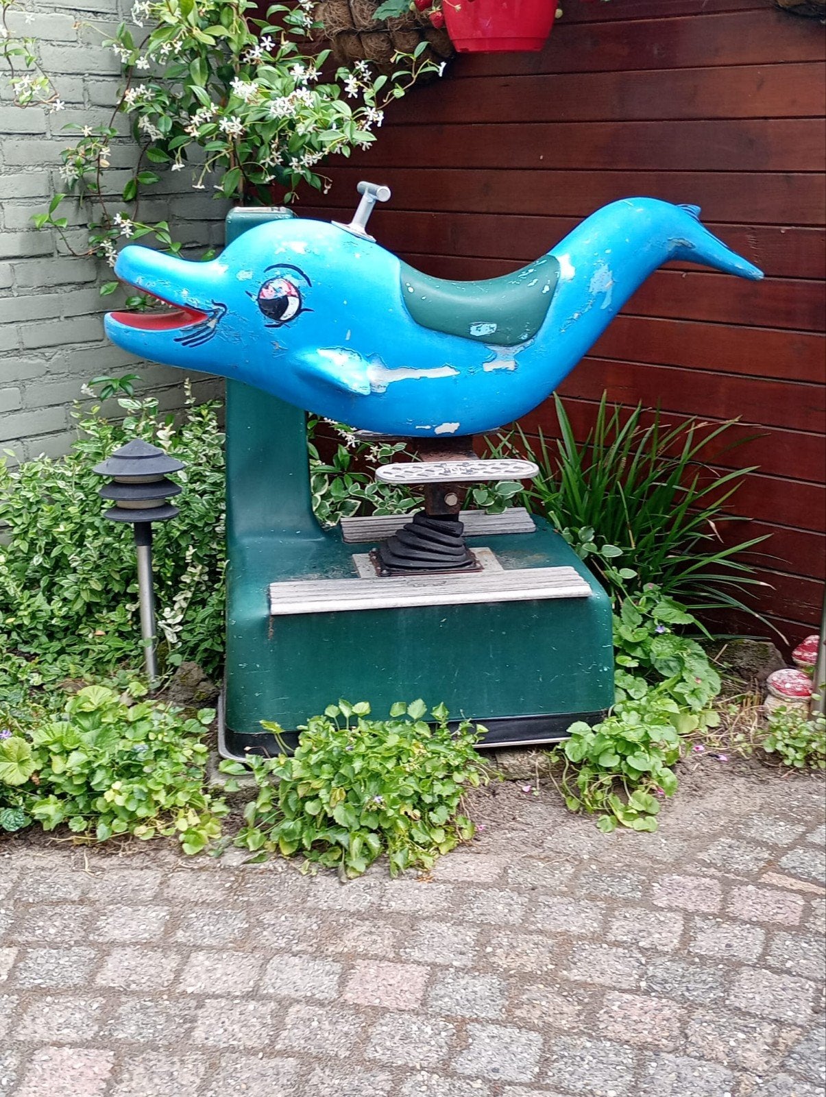Vintage splasher dolfijn flipper kiddy ride attractie, Ophalen, Gebruikt