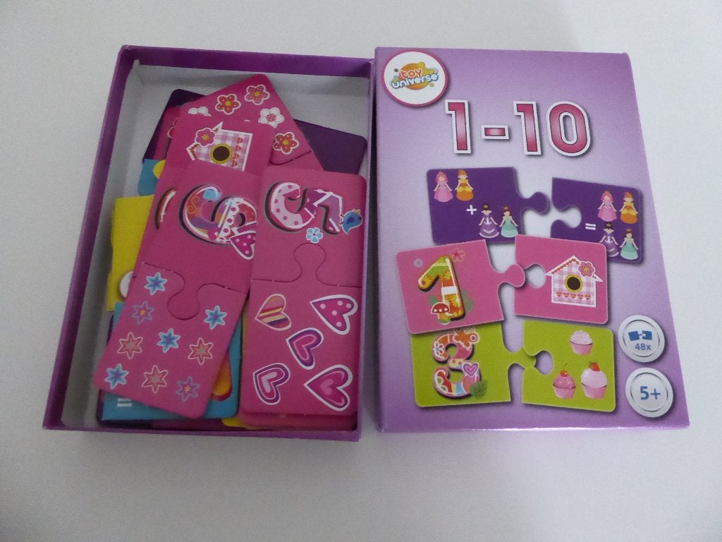 Cijferpuzzel 1-10 voor kinderen (Toy Universe), Ophalen of Verzenden, Zo goed als nieuw, Puzzelen