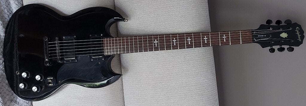 Epiphone Tony Iommi Signature G-400 black, Muziek en Instrumenten, Ophalen, Gebruikt, Solid body, Epiphone