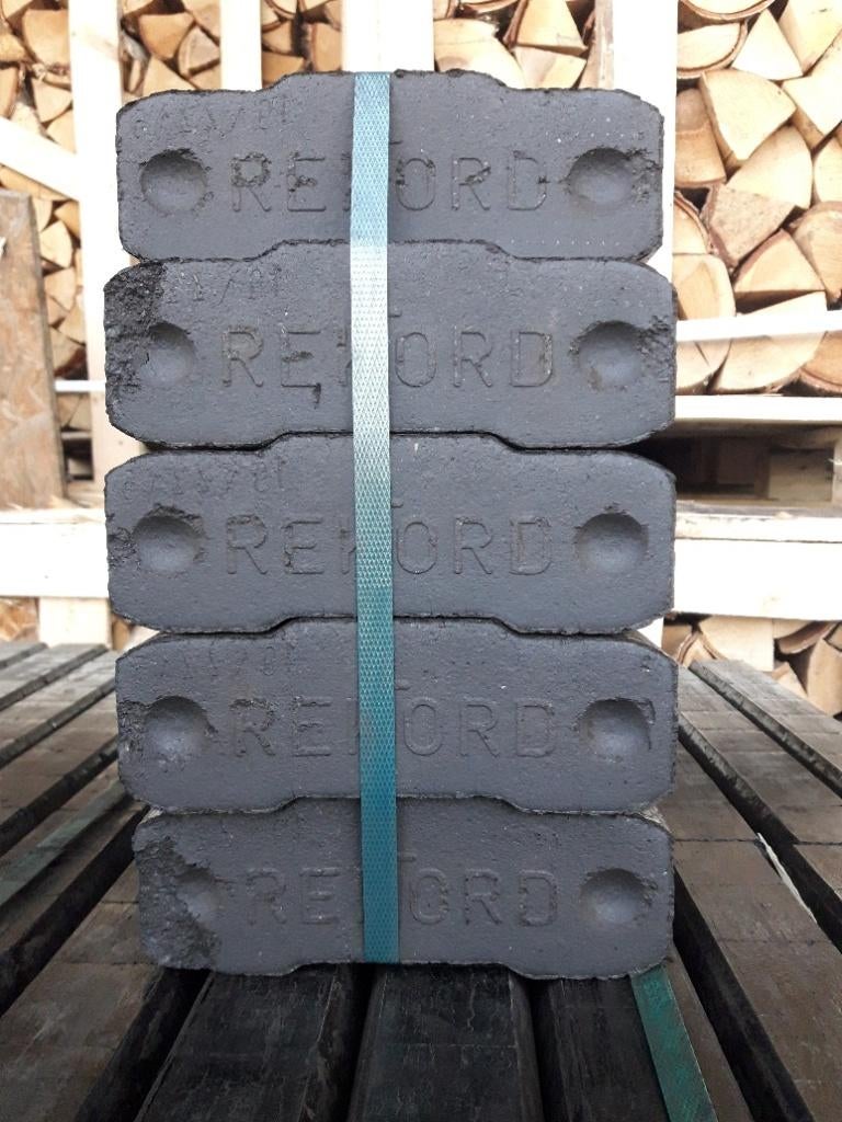 BRUINKOOLBRIKETTEN Rekord,bundel 25 kg.: hout/kolenkachel, 6 m³ of meer, Ophalen, Blokken