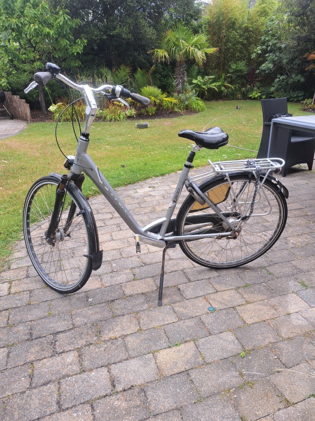 Trek damesfiets met lage instap en 7 versnellingen, Velgrem, Versnellingen, Ophalen, Overige merken
