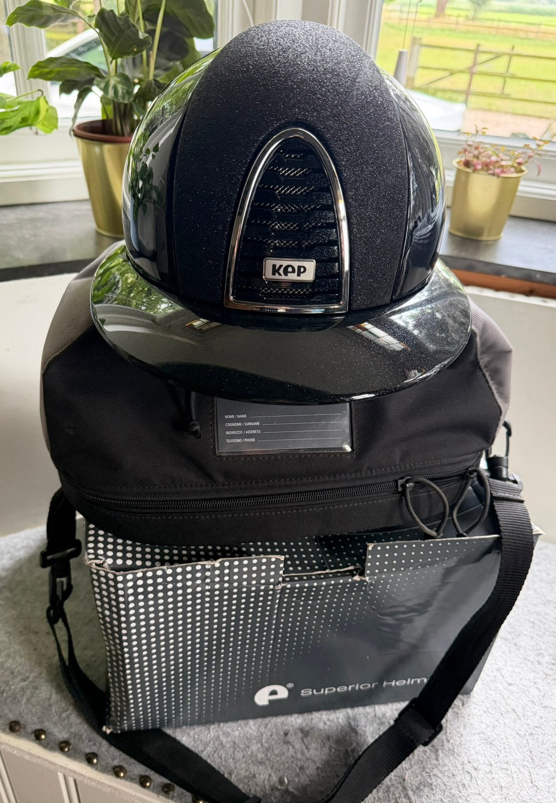 Nieuwe Kep Italia 2.0 Metal Diamond zwart, Dieren en Toebehoren, Paardrijkleding, Ophalen of Verzenden, Nieuw, Dressuur, Rijhelm/cap