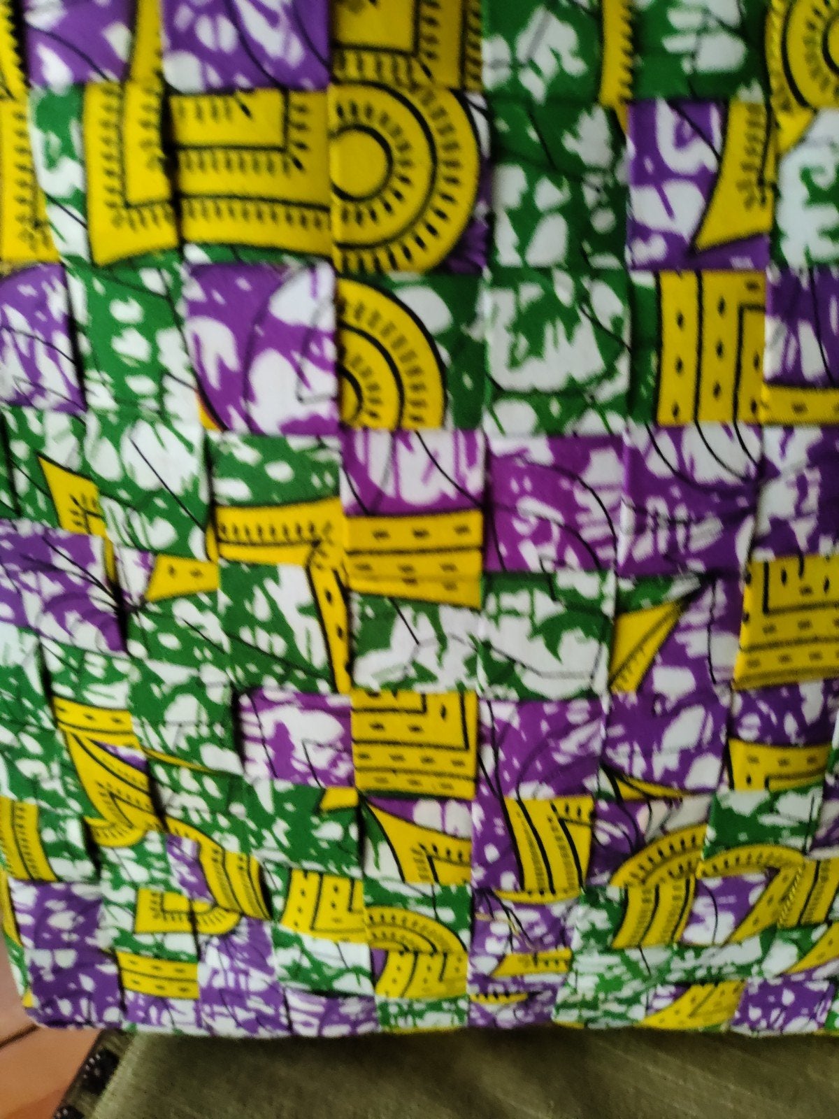 Vintage Afrikaans Batik gevlochten  tas handwerk, Ophalen of Verzenden