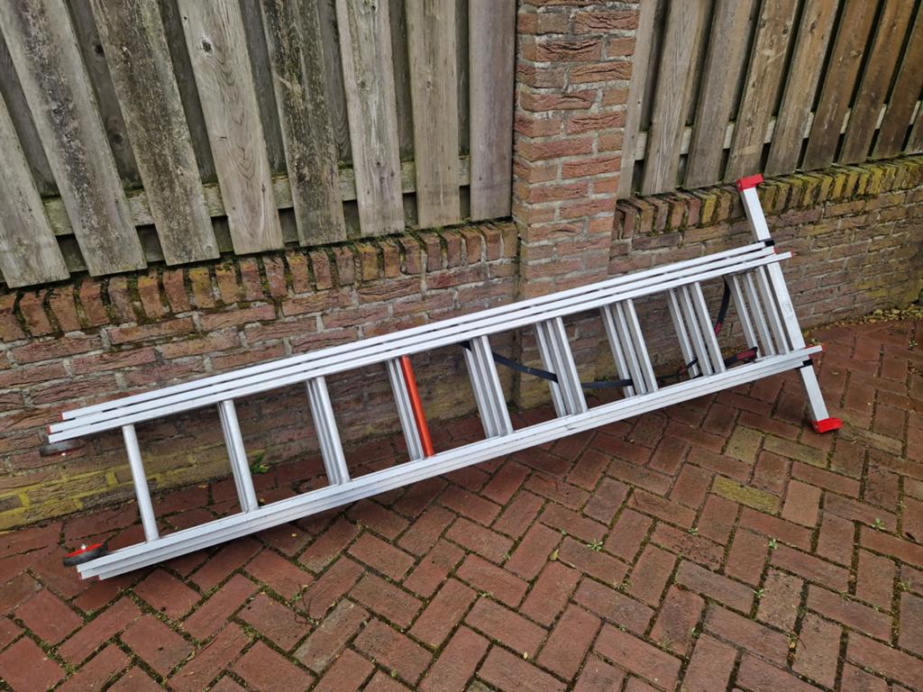 Reformladder / ladder Altrex 3x9 treden, Doe-het-zelf en Verbouw, Ladders en Trappen, Ophalen, 4 meter of meer