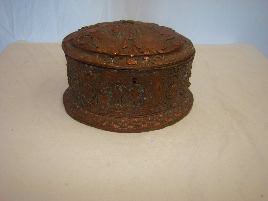 Doos met rijkelijk versierd gedetalleerd reliefs 19e eeuw, Ophalen of Verzenden