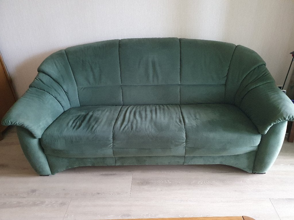 3 zits bank groen gratis, Ophalen, Gebruikt, Tweepersoons, 75 tot 100 cm