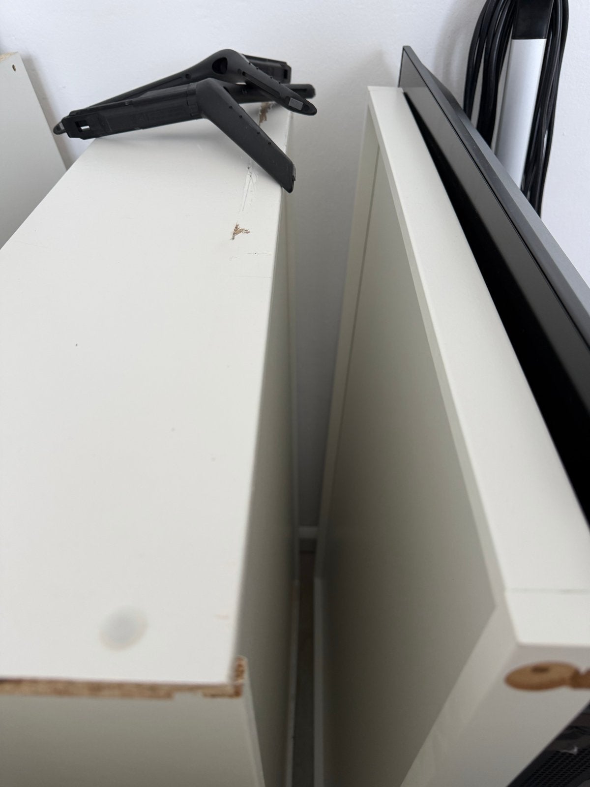 IKEA Komplement lades, glasplaat en uittrekbare plank wit, Ophalen, Gebruikt