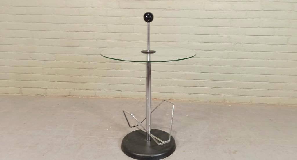 Postmodern Ronde Bijzettafel, Ophalen, Tweedehands, Overige materialen, Tweedehands