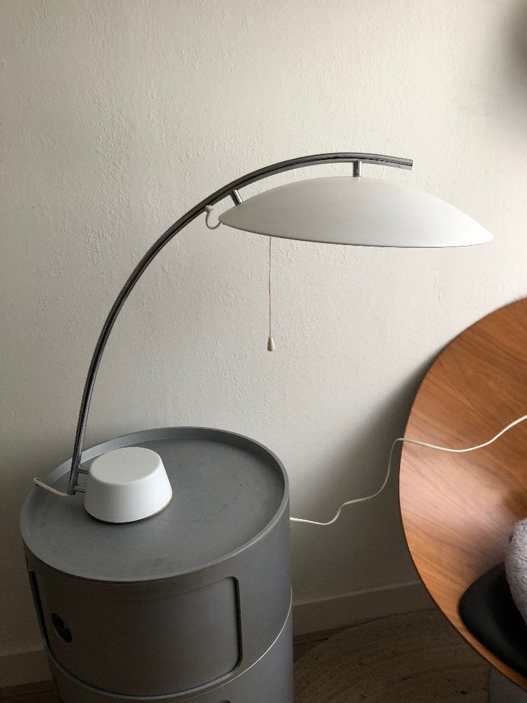 Vintage Ikea “Cumulus” booglamp, Bureaulamp, Vintage, Wit, Zo goed als nieuw
