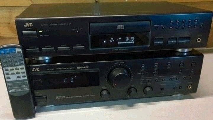 Jvc stereo set rx-316r receiver + cd speler xl-v184  +remote, Ophalen of Verzenden