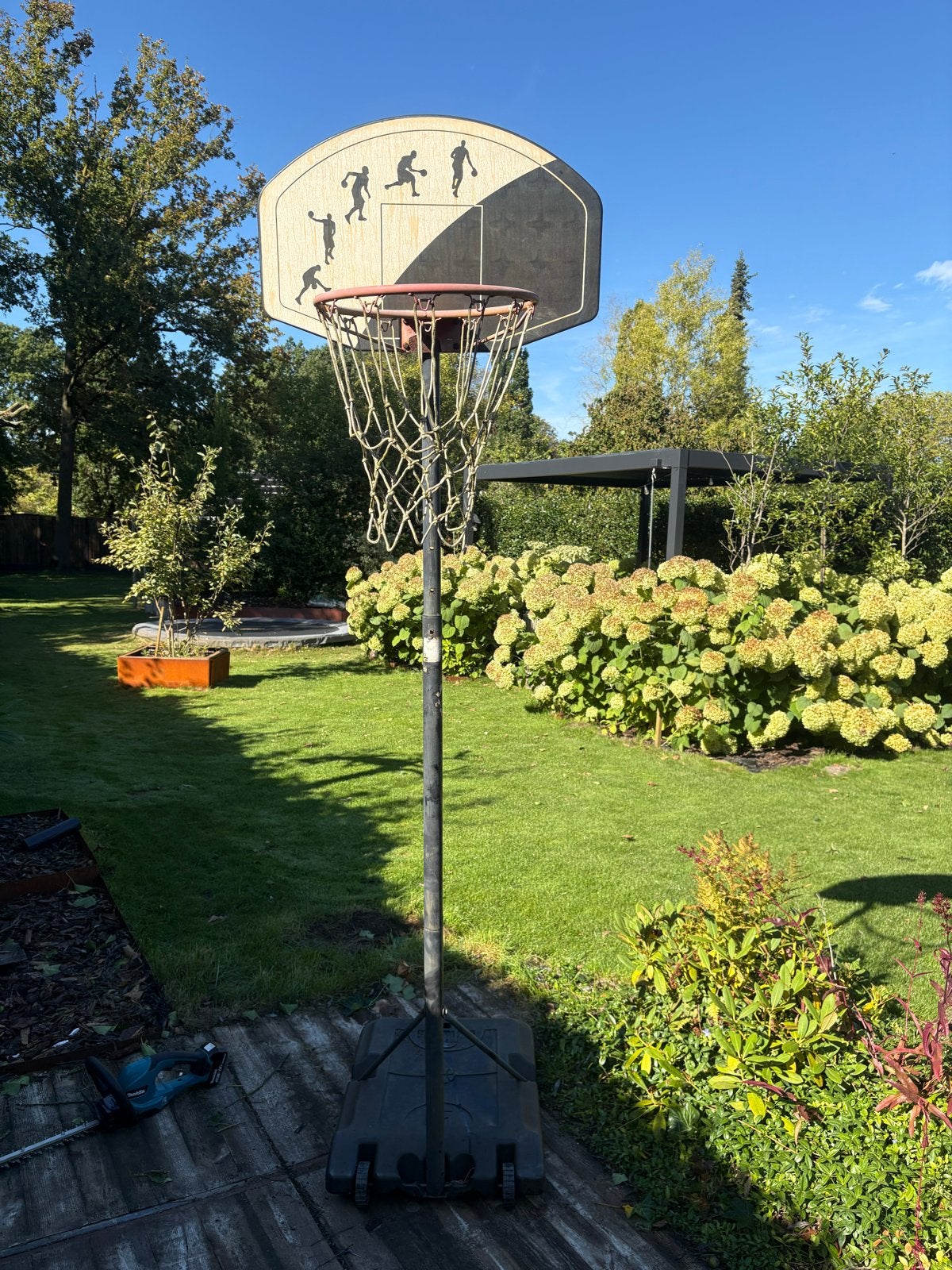 Verstelbare basketbalpaal met standaard, Ophalen, Gebruikt