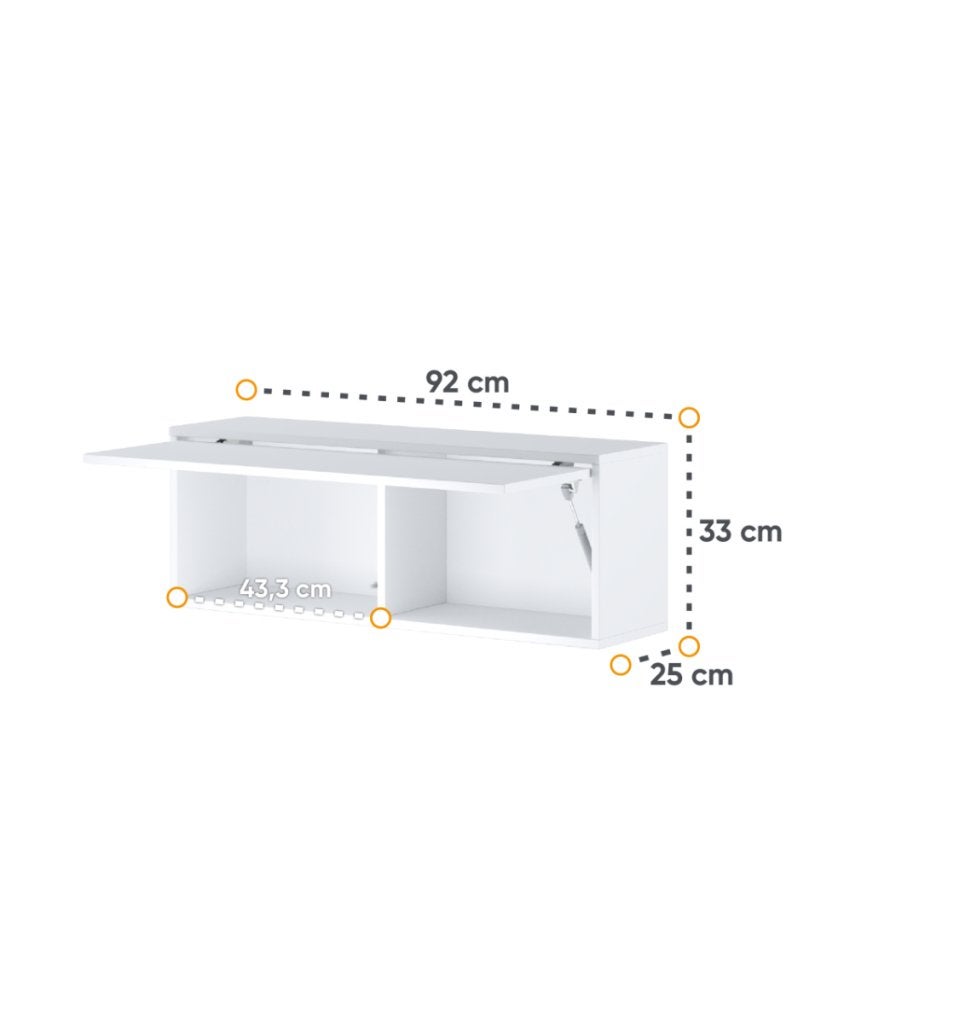 Concept wandkast smal - Wit, Niet ingevuld, Niet ingevuld, Niet ingevuld
