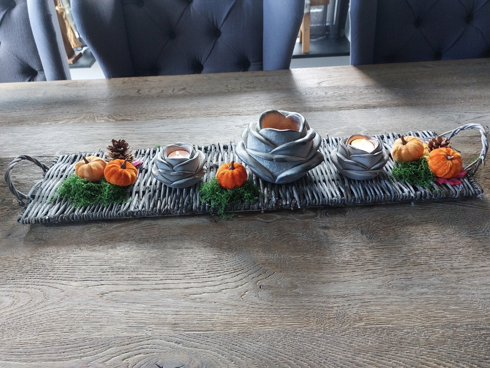 prachtige set op dienblad., Ophalen of Verzenden, Overige vormen, Natuurlijk materiaal