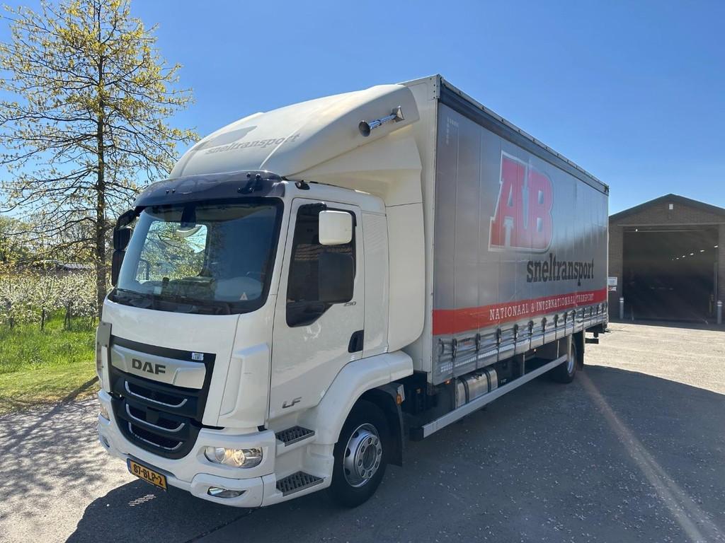 DAF LF 290 FA / NL TRUCK / 16T / SCHUIFZEIL / BAK+LAADKLEP /, Automaat, Euro 6, Wit, Origineel Nederlands