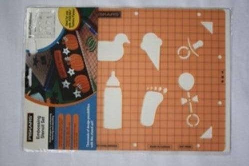 Fiskars embossing stencil set baby/childhood 31x25cm, Hobby en Vrije tijd, Verzenden, Nieuw, Frame of Mal, Overige merken