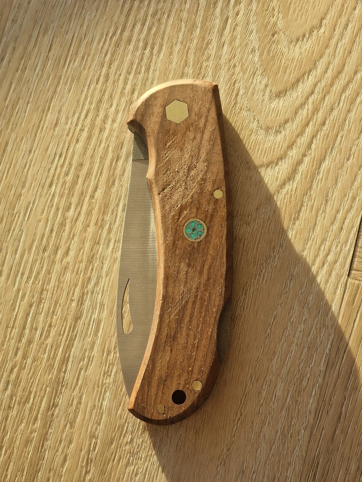 Zakmes met houten handvat, Verzenden, Nieuw
