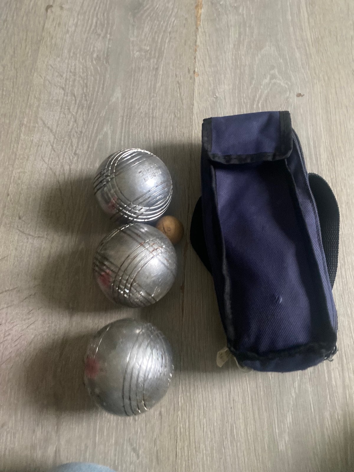 Petanque set Obut met 3 ballen en draagtas, Ophalen of Verzenden, Gebruikt