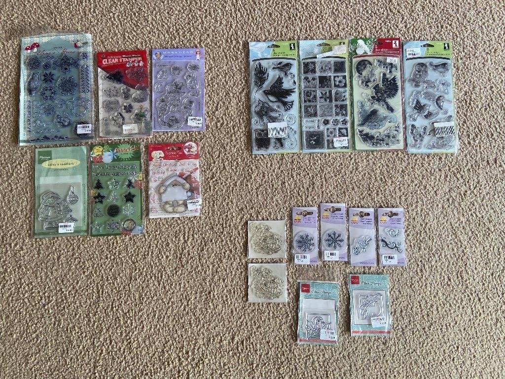 Stempel Stamps Kerst Kaarten Marianne Morehead Kars, Ophalen of Verzenden, Zo goed als nieuw, Kerst