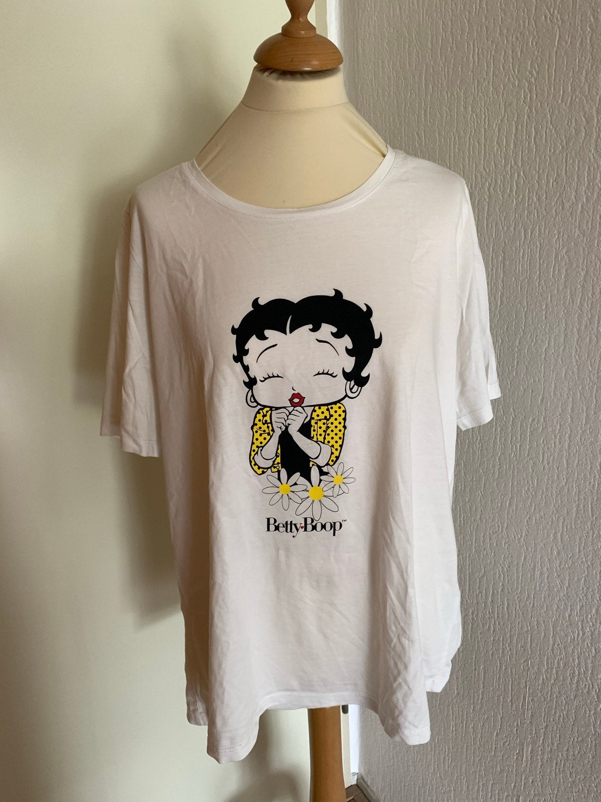 Ulla Popken Betty Boop T-shirt - Maat 46/48 (XL), Wit, Maat 46/48 (XL) of groter, Ophalen of Verzenden, Zo goed als nieuw