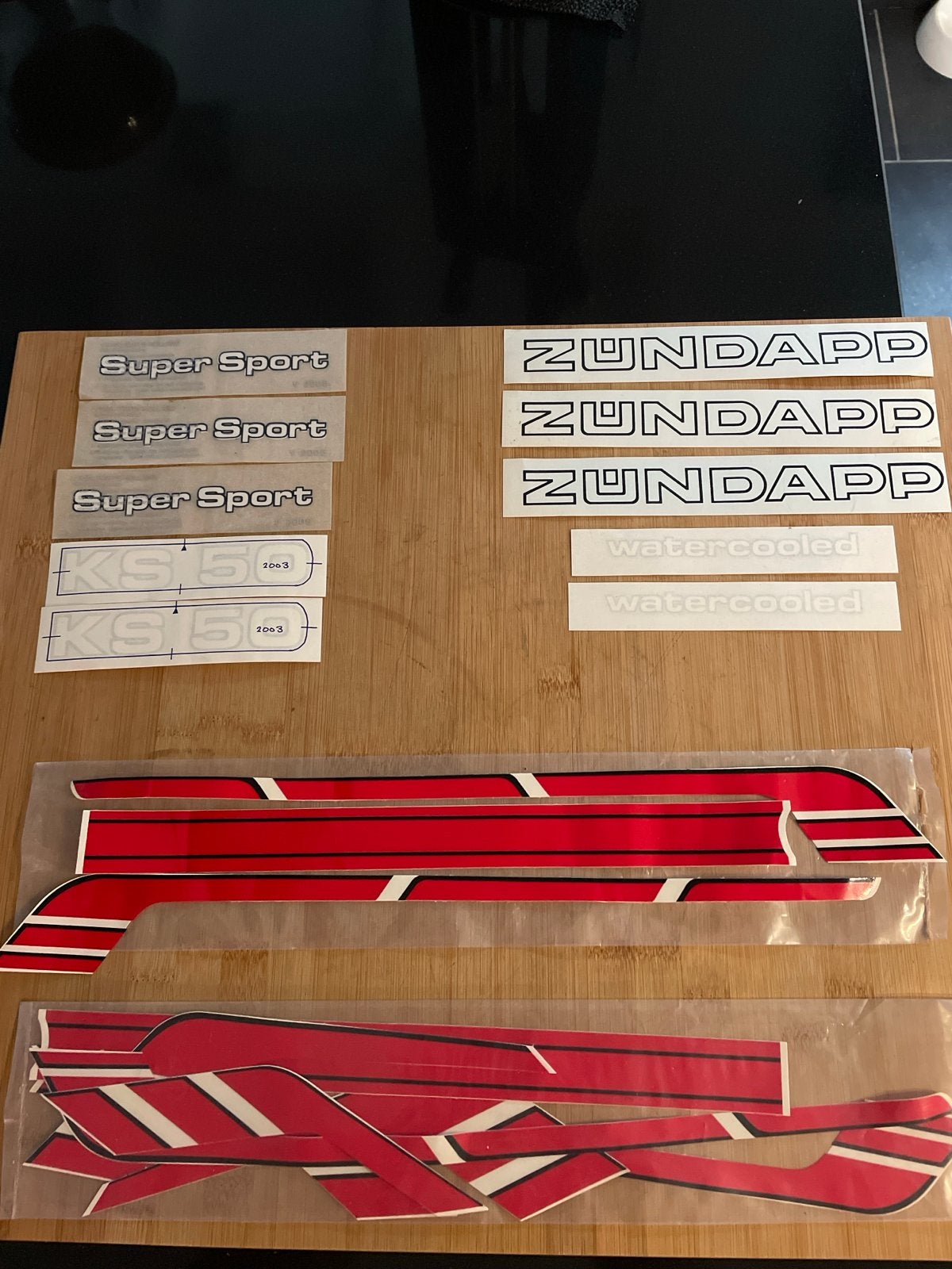 Zundapp Super Sport KS 50 watercooled stickerset, Ophalen of Verzenden, Nieuw, Overige typen