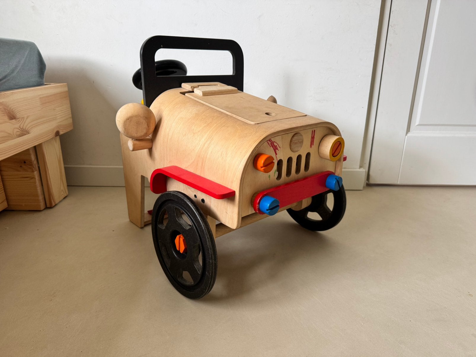 PlanToys houten speelgoedauto, Ophalen, Gebruikt