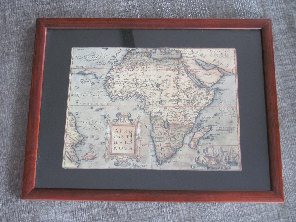 Afrika - oude landkaart (reproductie), Overige gebieden, Voor 1800, Ophalen of Verzenden, Landkaart
