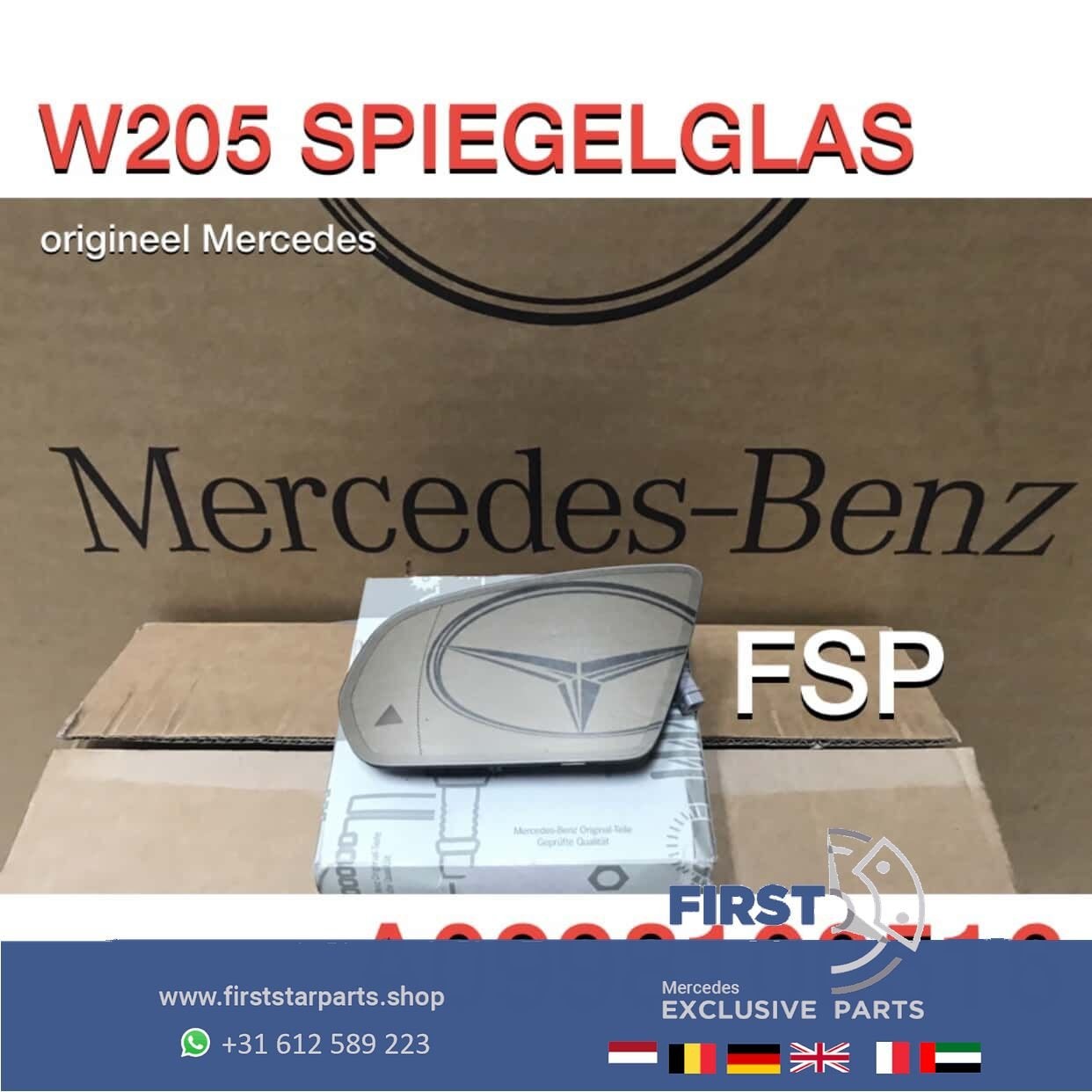 A0998100516 Mercedes A B CLA CLS C GLC E S Klasse BUITENSPIE, Auto-onderdelen, Spiegels, Gebruikt, -, Ophalen of Verzenden, -