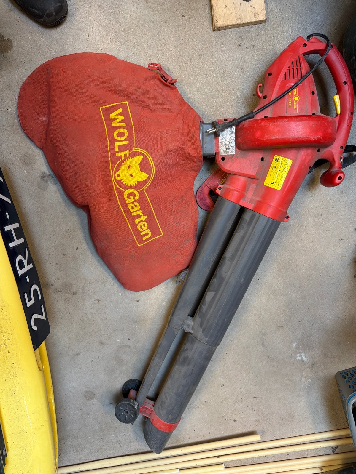 Wolf Garten LBV 2600 E Bladblazer/Bladzuiger, Ophalen, Gebruikt, Handgedragen, Met opvangzak