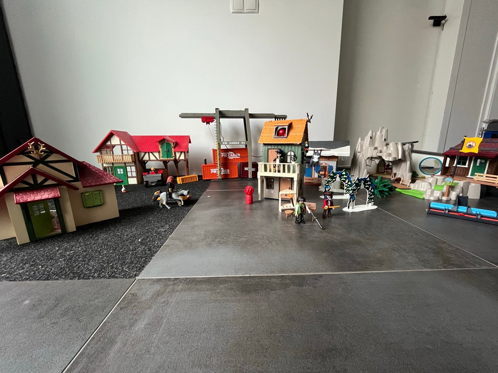 Grote Playmobil collectie met huizen, boot en meer!, Ophalen, Gebruikt, Jongen of Meisje
