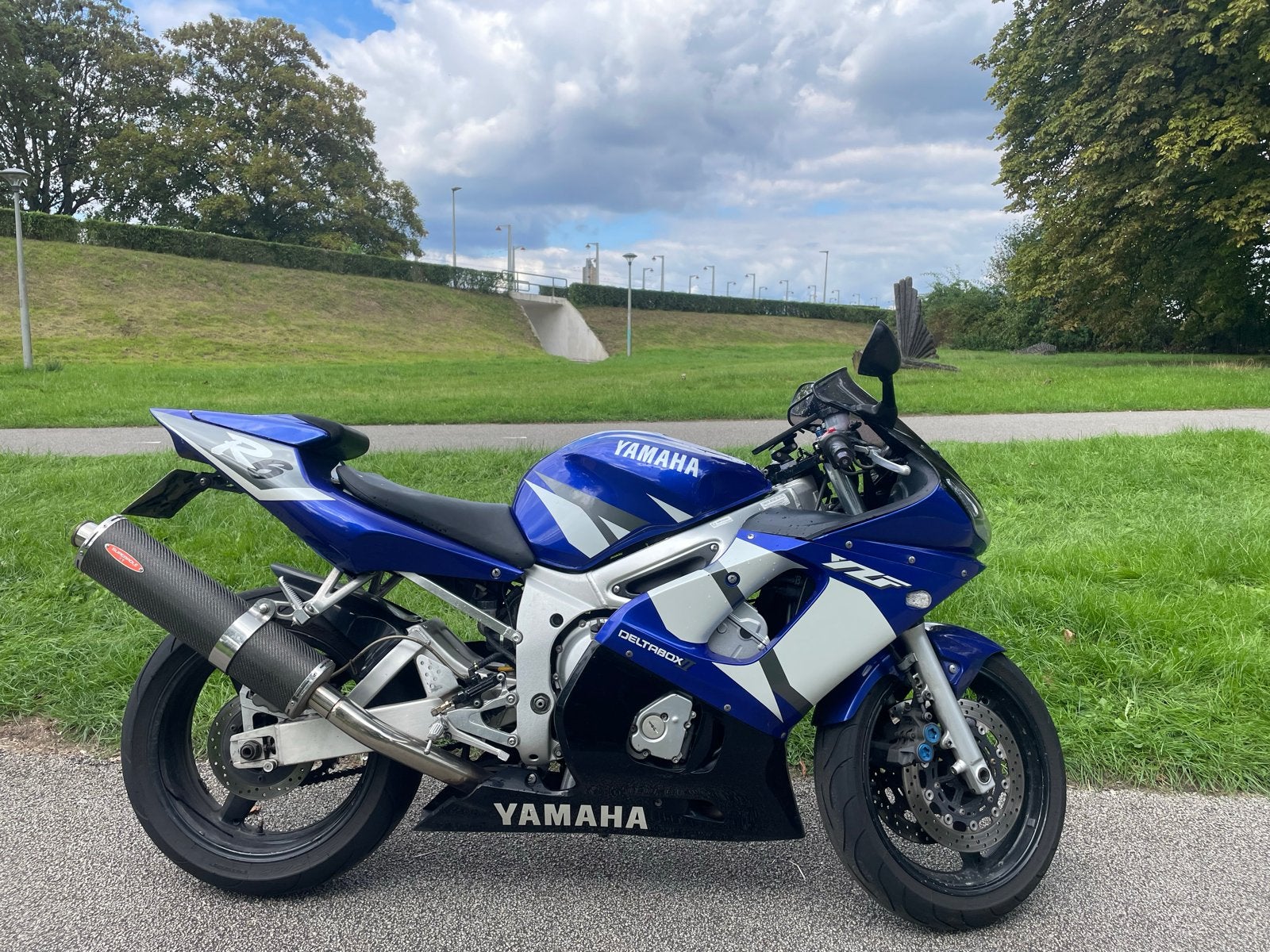 Yamaha R6 2002 blauw, Motoren, Sportuitlaat, Gebruikt, Super Sport, Particulier