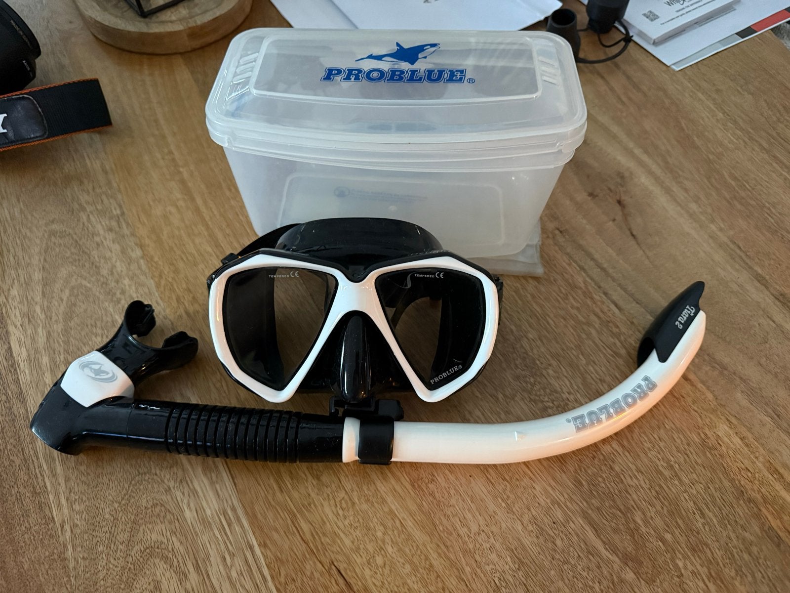 Professionele Pro Blue Snorkel/duik Set, Ophalen of Verzenden, Gebruikt, Duikbril of Snorkel