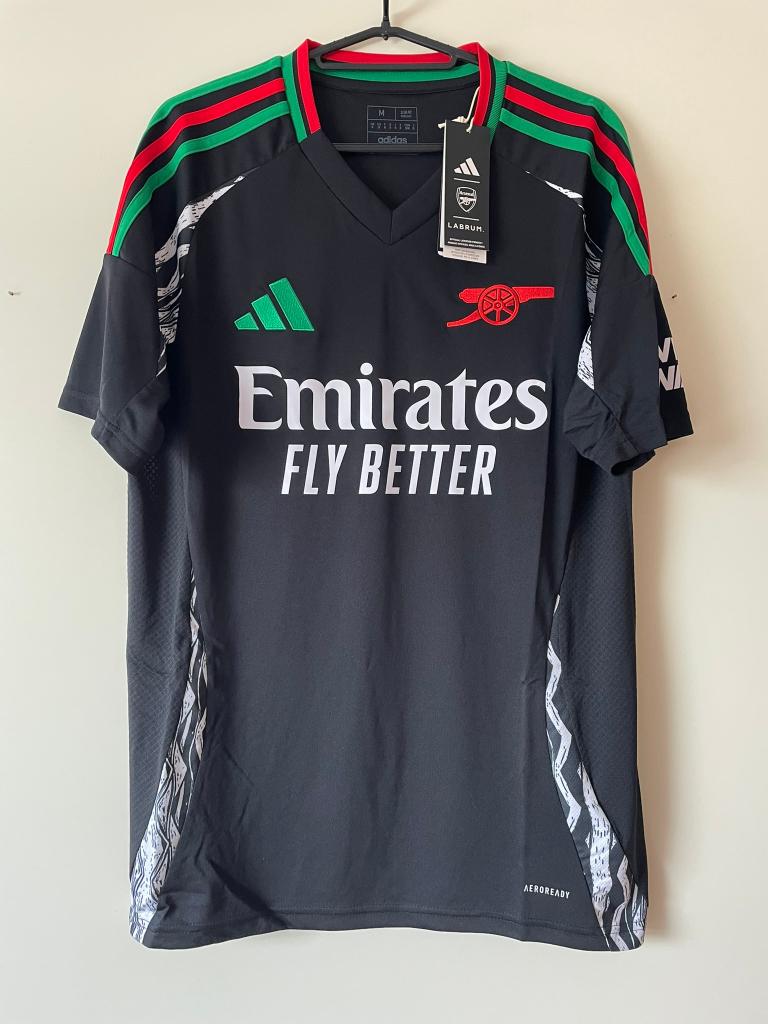 Arsenal Adidas Voetbalshirt Maat M Nieuw 24/25 Away, Kleding | Heren, Sportkleding, Maat 48/50 (M), Zwart, Nieuw, Ophalen of Verzenden