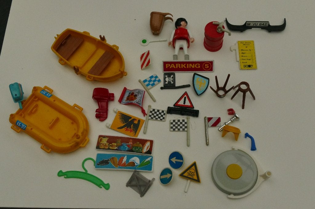 Los playmobil - bootjes, vlaggen, olietank, Ophalen of Verzenden