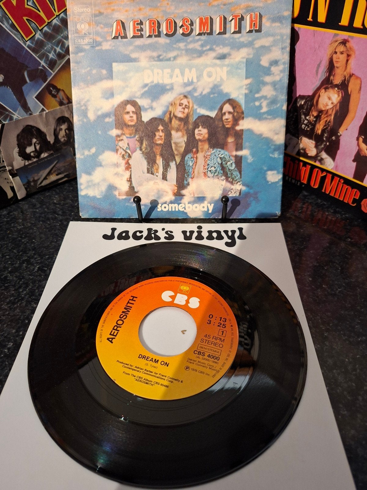 Aerosmith - Dream On / Somebody (7 inch vinyl single) 1976, 7 inch, Ophalen of Verzenden, Overige typen, Fotohoes