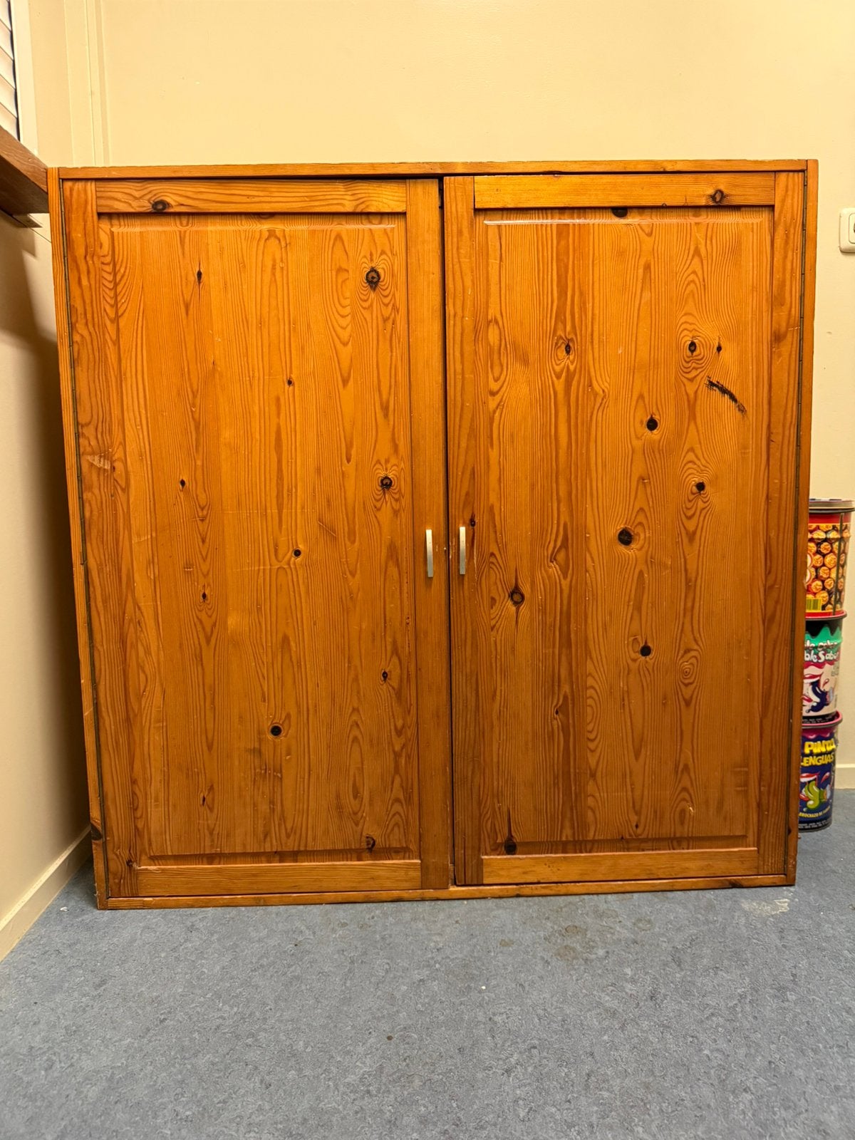 houten kast, Ophalen, 100 tot 150 cm, 100 tot 150 cm, Grenenhout