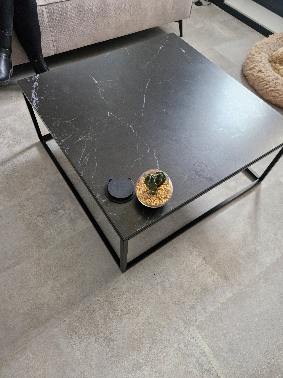 Salontafel zwart 80x80, Huis en Inrichting, Tafels | Salontafels, Ophalen, 50 tot 100 cm, Vierkant, 50 tot 100 cm