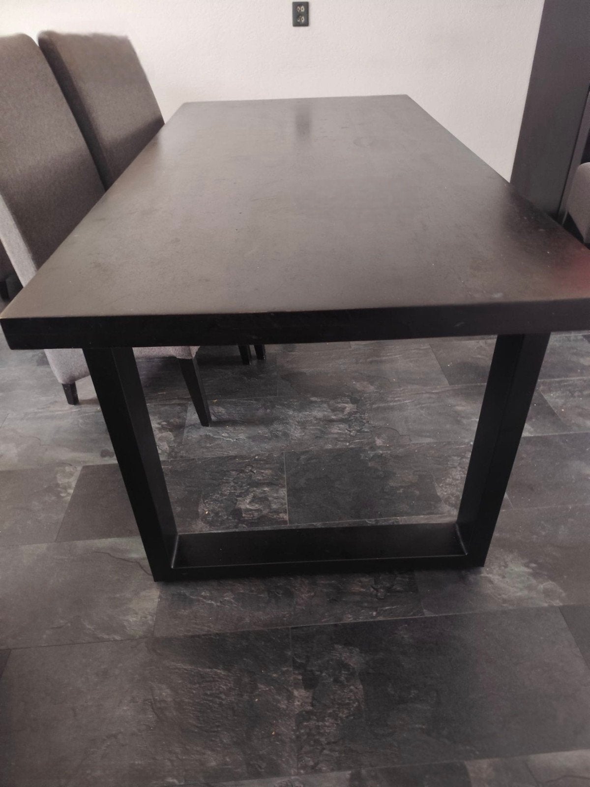 Luxe U Zwarte Eettafel, Tuin en Terras, Ophalen of Verzenden, Eettafel