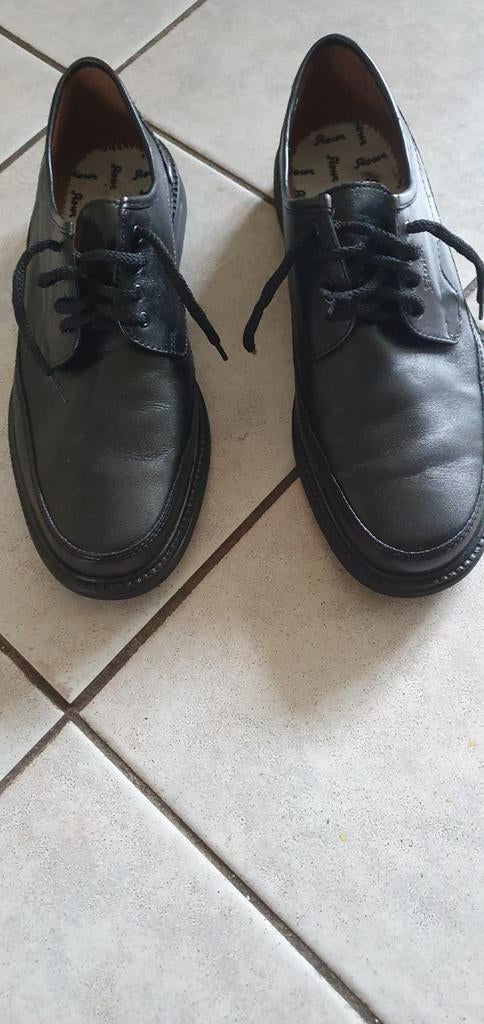 Zwarte lederen heren schoenen, Kleding | Heren, Schoenen, Ophalen of Verzenden, Zo goed als nieuw, Zwart