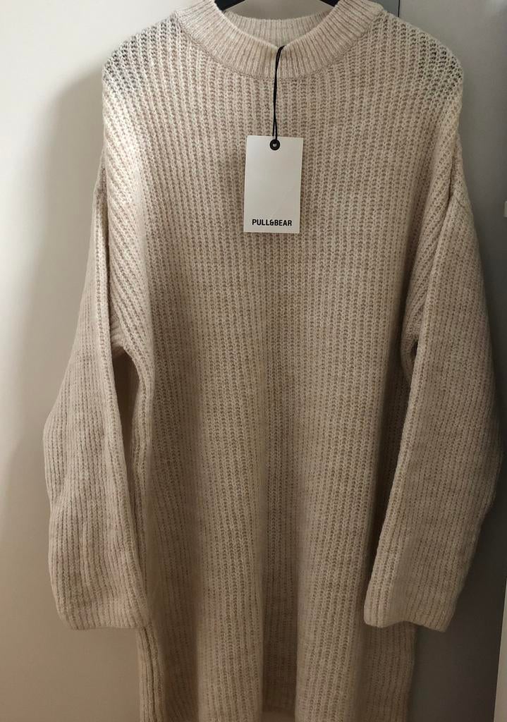 Gebreide jurk, Kleding | Dames, Jurken, Nieuw, Maat 34 (XS) of kleiner, Beige, Boven de knie, Ophalen of Verzenden