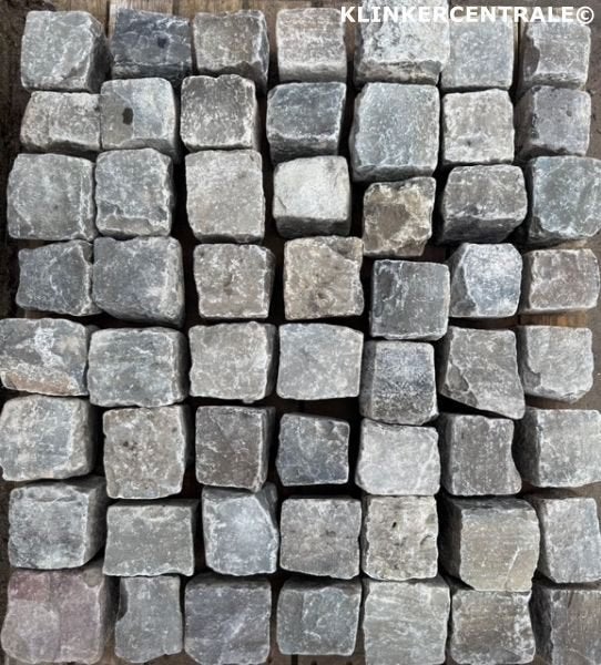 KORTING 875m2 grijs antraciet Portugees natuursteen keitjes, Bij dit gebruikte product niet meer te achterhalen., Gebruikt, Verzenden