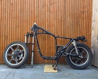 Yamaha XS650 frame met voorvork en wielen, Ophalen, Gebruikt