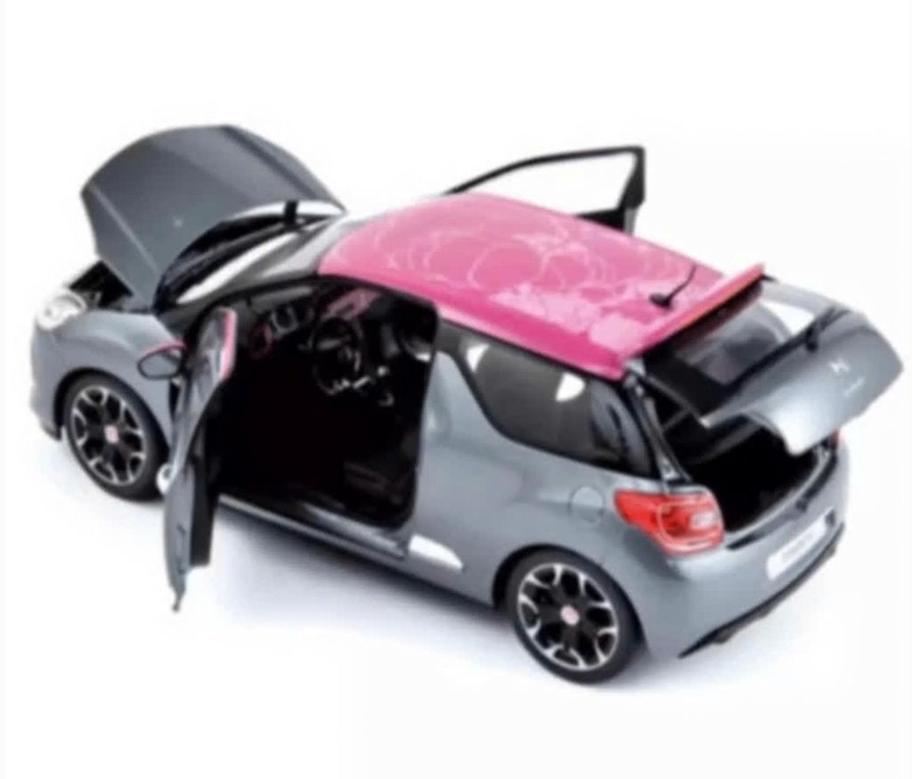 CITROEN DS3 2011 GRIJS & FUCHSIA 1/18 NOREV Ref. 181544, Hobby en Vrije tijd, Modelauto's | 1:18, Verzenden, Nieuw, Auto, Norev