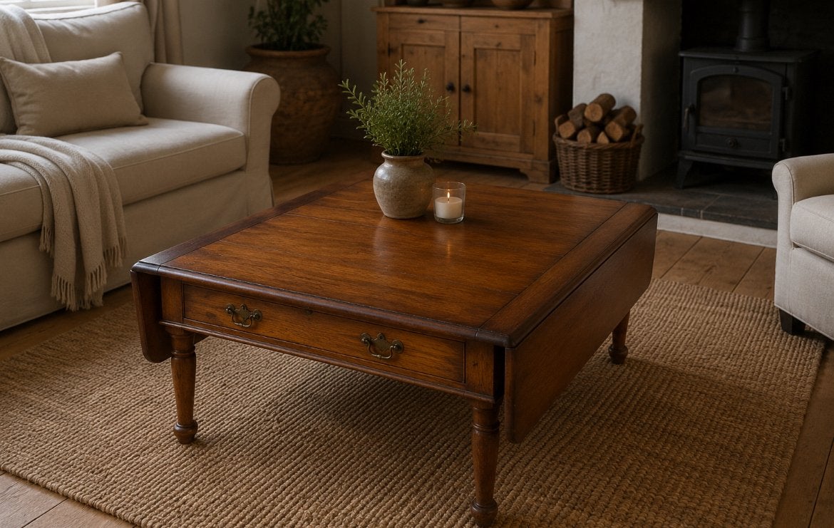 Vicroriaanse salontafel met hangoren mooie details, Antiek en Kunst, Antiek | Meubels | Tafels, Ophalen of Verzenden