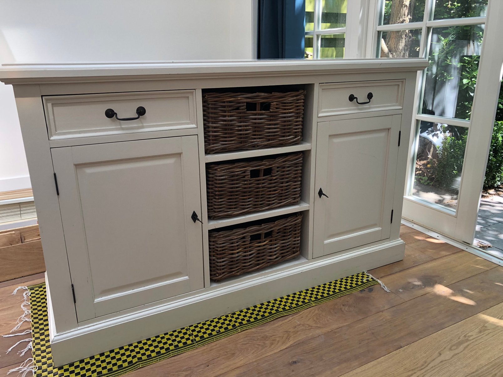 Dressoir landelijke stijl wit, Huis en Inrichting, Kasten | Dressoirs, Ophalen, Gebruikt, 100 tot 150 cm, Landelijk/brocante