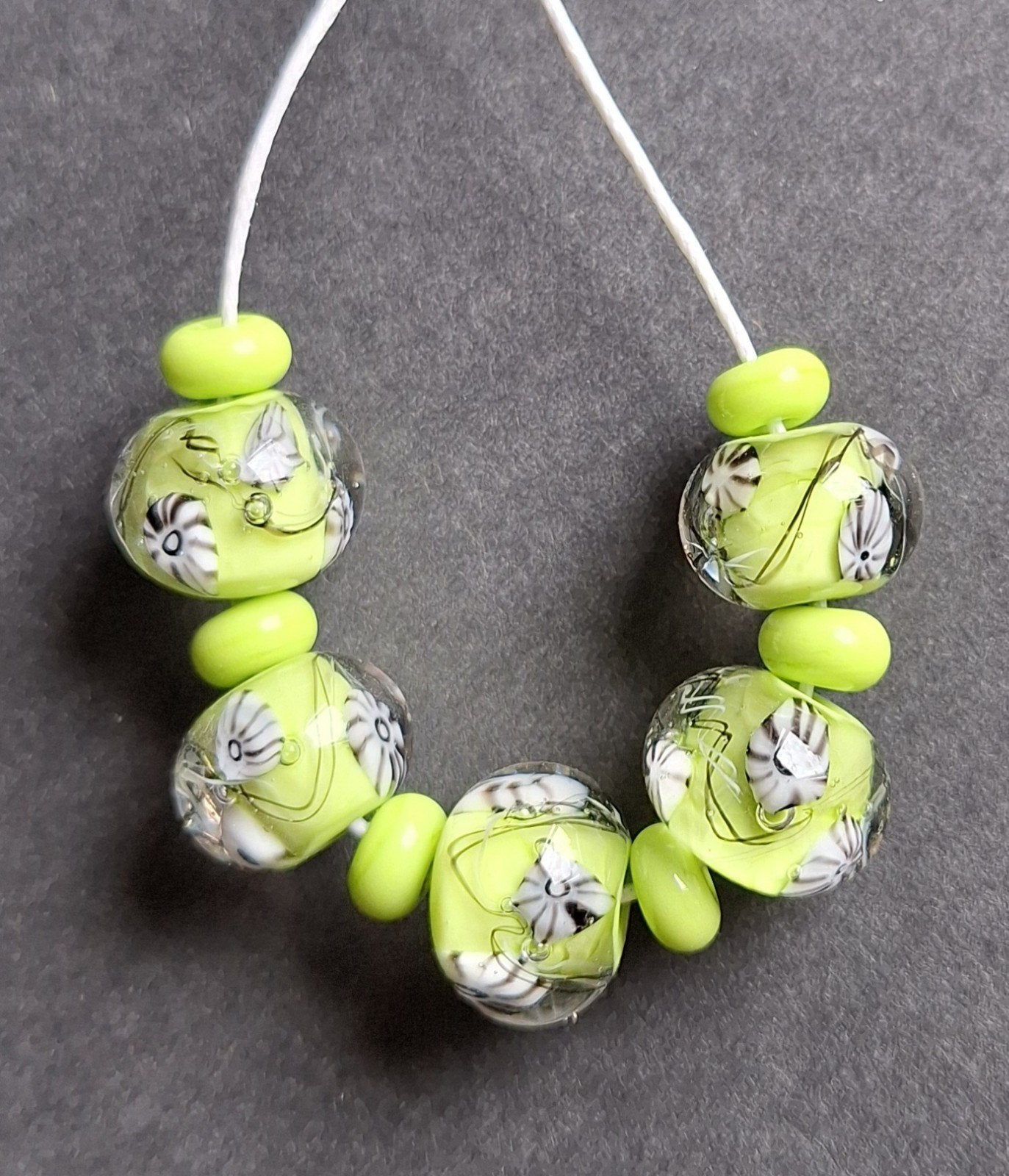 Set handgemaakte lampwork glaskralen, Verzenden, Nieuw, Kraal