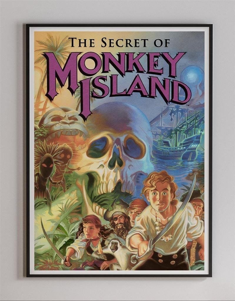 The Secret of Monkey Island Videogame Poster Print, Verzenden, Nieuw, A1 t/m A3, Film en Tv